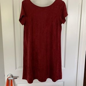 Red velvet dress